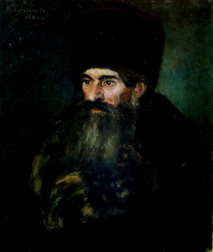 Surikov Old man in a fur coat 1880 odessa