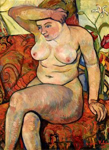 Suzanne VALADON - Nu assis au châle tapis