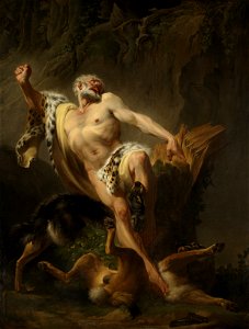 Joseph-Benoît Suvée - Milo van Croton (1763). Free illustration for personal and commercial use.