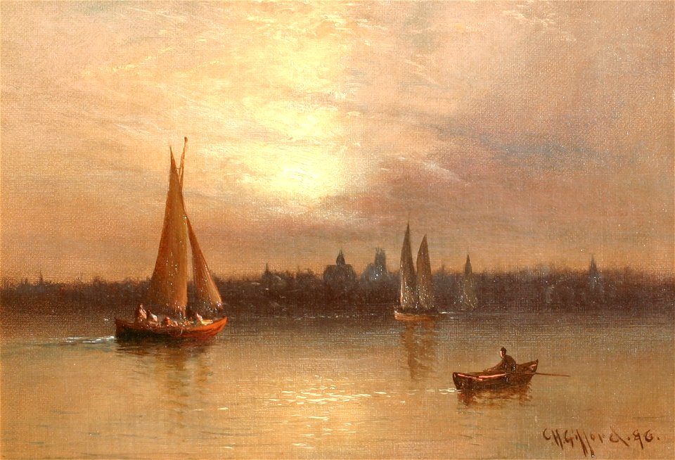 Sunset Over New Bedford, by Charles Henry Gifford 3877