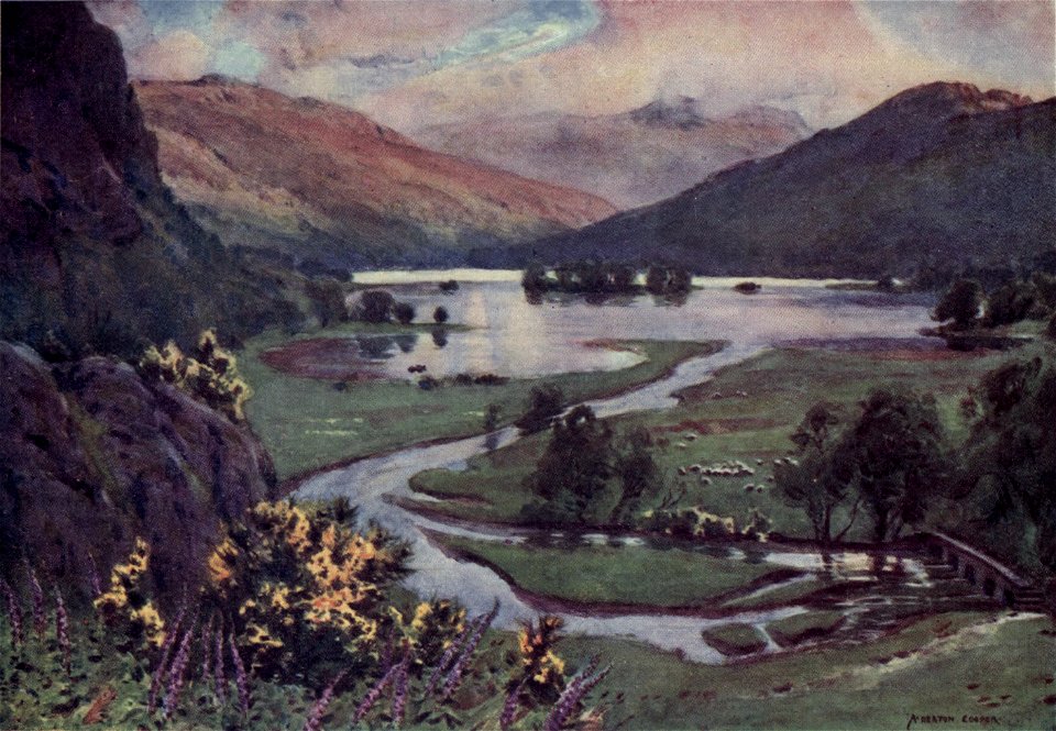 Sunset, Rydal Water - The English Lakes - A. Heaton Cooper
