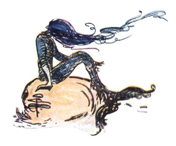 Susan and the Mermaid - Mer-lady drying her hair (corrected)