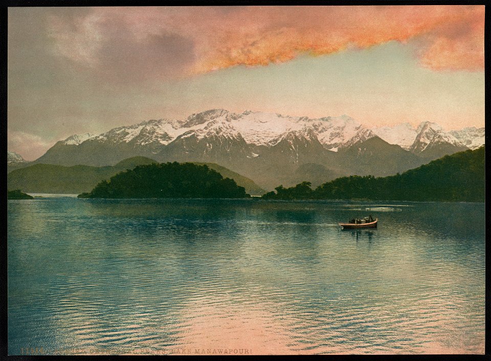 Sunset. Cathedral Peaks, Lake Manawapouri LCCN2017649294
