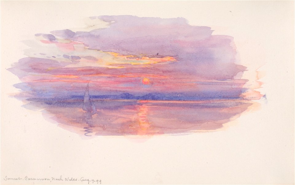 Sunset, Caernarvon, North Wales-1983.83.189 1