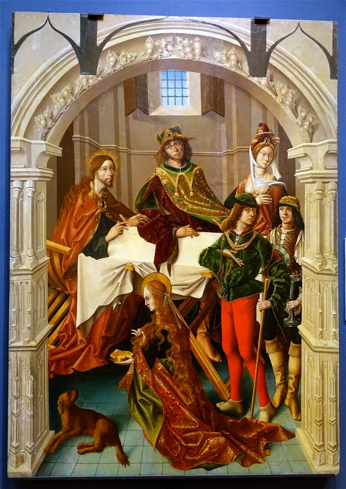 Supper in the House of Simon by Maestro Bartolomé, 1480-1488, oil on panel - University of Arizona Museum of Art - University of Arizona - Tucson, AZ - DSC08354