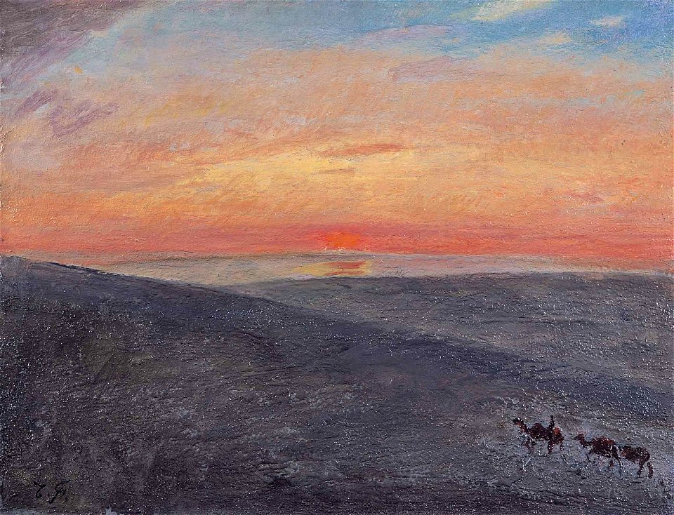Sunrise over Mongolia by Fujishima Takeji (Ishibashi Museum of Art)