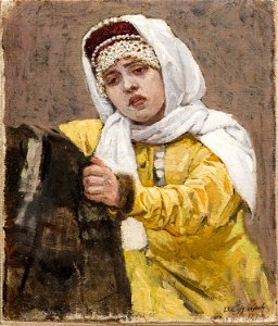 Surikov Wife of the black bearded strelets 1879 abramtsevo