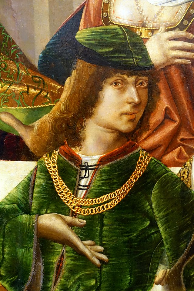 Supper in the House of Simon by Maestro Bartolomé, detail, 1480-1488, oil on panel - University of Arizona Museum of Art - University of Arizona - Tucson, AZ - DSC08359