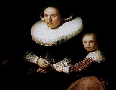 Susanna Van Collen avec sa fille par Rembrandt Van Rijn (1636)