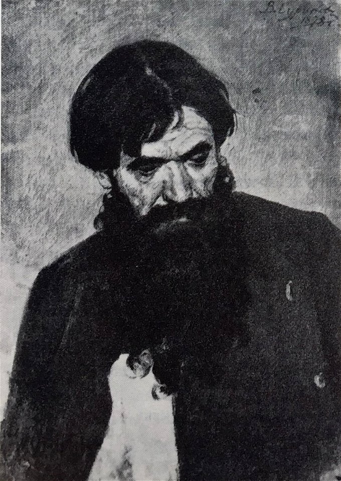 Surikov Strelets with a curly black beard