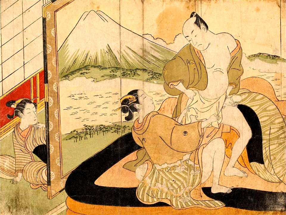 Suzuki Harunobu - Glorious View of Mount Fuji, c. 1770