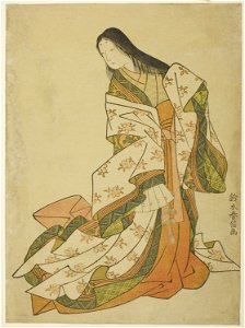 Suzuki Harunobu - The Poetess Ono no Komachi - 1925.2046 - Art Institute of Chicago. Free illustration for personal and commercial use.