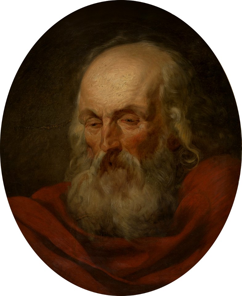 Joseph-Benoît Suvée - Hoofd van een oude man (1771)