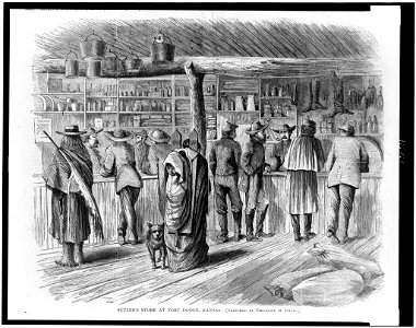 Sutler's store at Fort Dodge, Kansas - sketched by Theodore R. Davis. LCCN96515277
