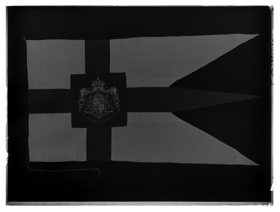 Svensk kunglig flagga - Livrustkammaren - 77274-negative