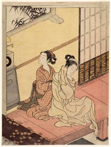 Suzuki Harunobu (1766) Zashiki Hakkei - Tokei no banshō