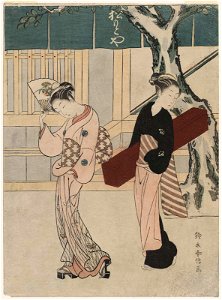 Suzuki Harunobu (c. 1767–68) Matsumoto-ya mae