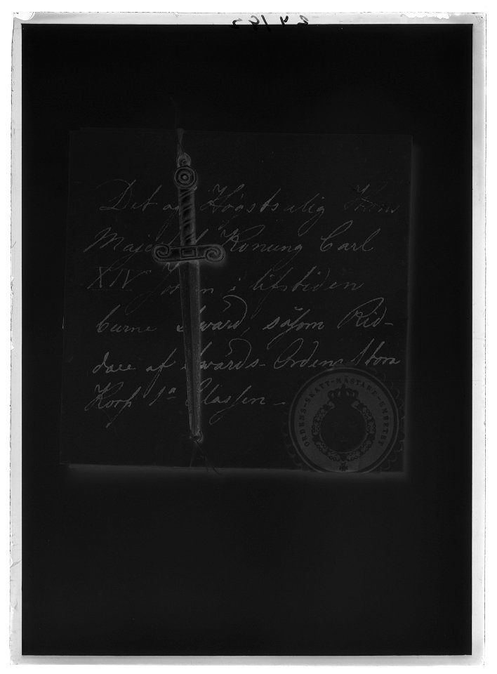 Svärdsorden svärd - Livrustkammaren - 17673-negative