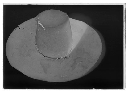 Svart hatt av filt - Livrustkammaren - 78719-negative