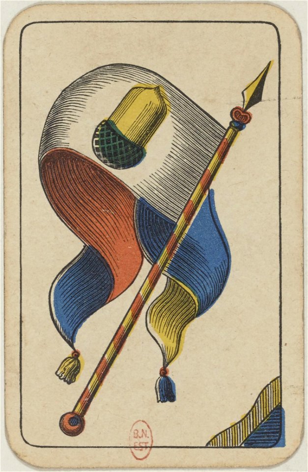 Swiss card deck - 1850 - Banner of Acorns