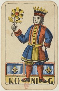 Swiss card deck - 1850 - King of Flowers