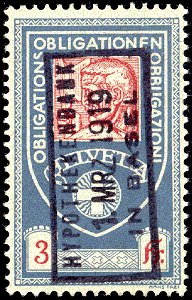 Switzerland federal bonds revenue 1915 3Fr - 8