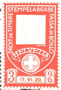 Switzerland confederation imprinted revenue 17.VI.1920 - 5