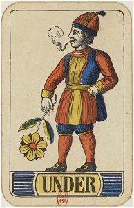 Swiss card deck - 1850 - Under of Flowers