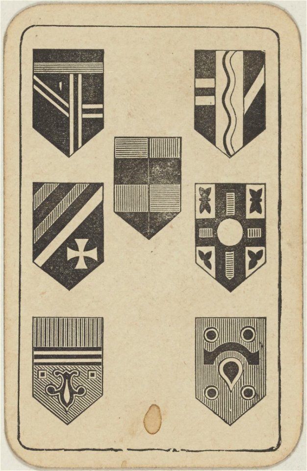 Swiss card deck - 1850 - 7 of Shields