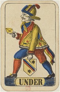 Swiss card deck - 1850 - Under of Shields