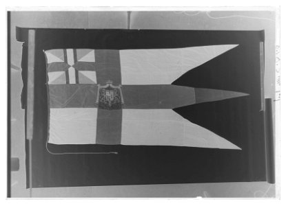 Svensk kunglig flagga - Livrustkammaren - 10125-negative