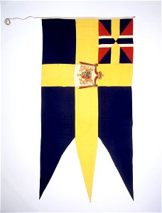 Svensk kunglig flagga, unionsflagga - Livrustkammaren - 22451