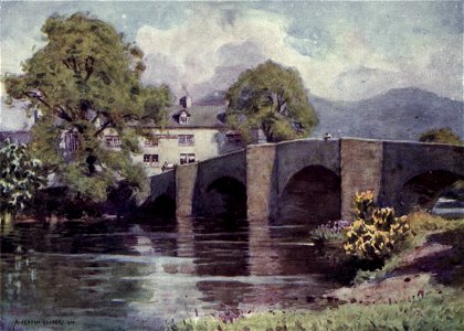 Swan Inn - The English Lakes - A. Heaton Cooper. Free illustration for personal and commercial use.