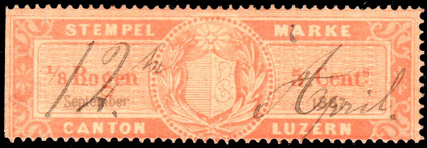 Switzerland Lucerne 1887 revenue 2 5c - 21