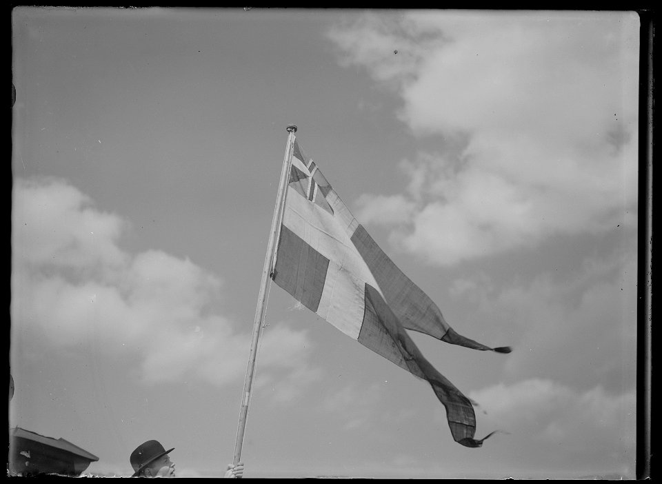 Svensk örlogsflagga S-t Barthelemy - Livrustkammaren - 26589