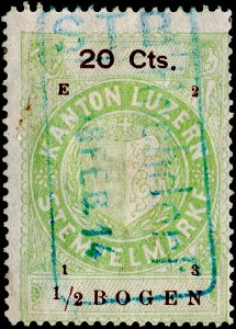 Switzerland Lucerne 1913 revenue 6 20c - 141 - E 2 13