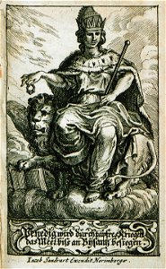 Symbolic representation of Venice - Sandrart Jacob Von - 1686