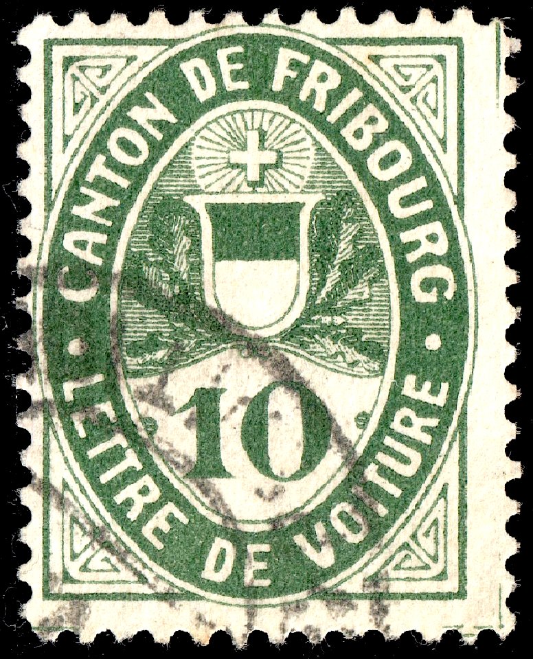Switzerland Fribourg 1905 conveyance revenue 10c - N 1bA