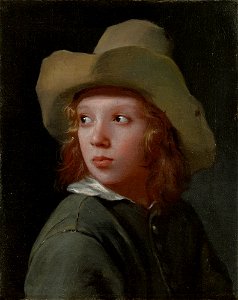 Michael Sweerts - Boy with a Hat - c. 1655. Free illustration for personal and commercial use.