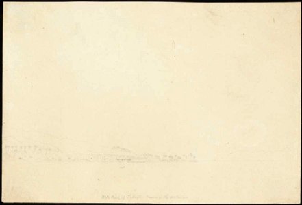 SW. point of Tahaiti, Eimeo in the distance, 1855, watercolour by James Gay Sawkins