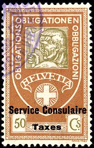Switzerland federal consular revenue 1915 50c - 1