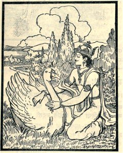 Swan telling about damayanti to Nala