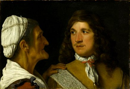 Michael Sweerts - Young Man and the Procuress - WGA22005. Free illustration for personal and commercial use.