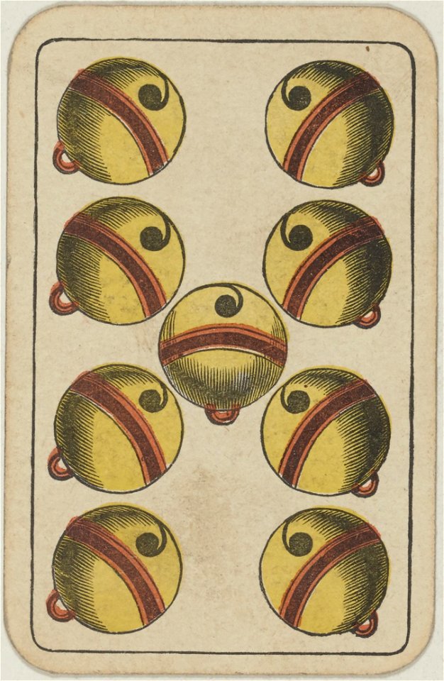 Swiss card deck - 1850 - 9 of Bells