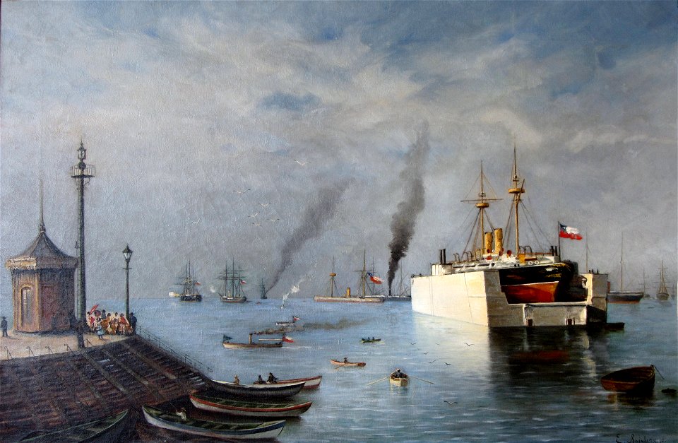 Swinburn, Enrique - Antiguo muelle Prat -1892 ost MMBAV fRF03