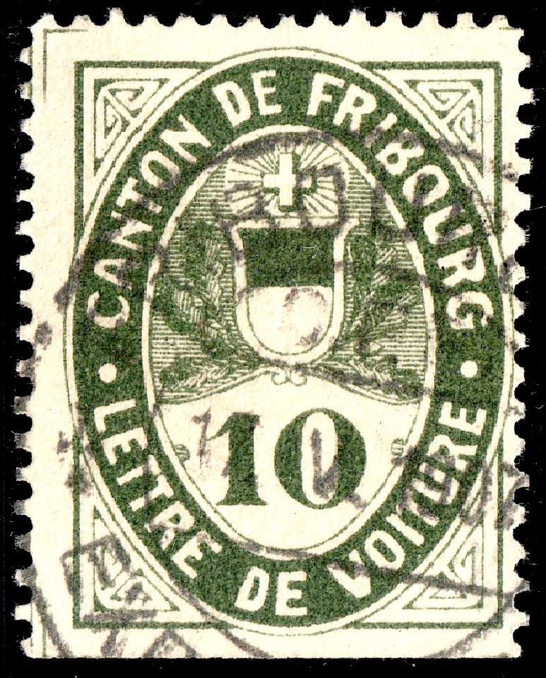 Switzerland Fribourg 1905 conveyance revenue 10c - N 1bB