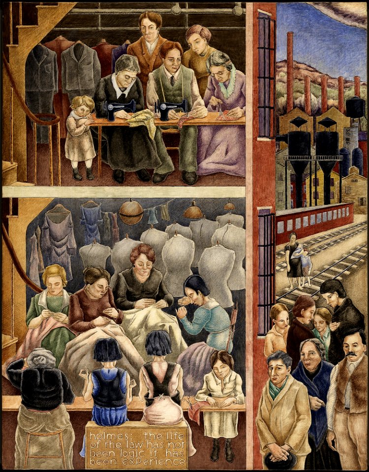 Sweatshop (mural study, Department of Justice Building, Washington, DC) SAAM-1974.28.372 1
