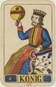 Swiss card deck - 1850 - King of Bells