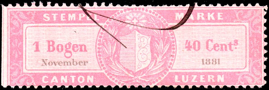 Switzerland Lucerne November 1881 revenue 2 40c - 12