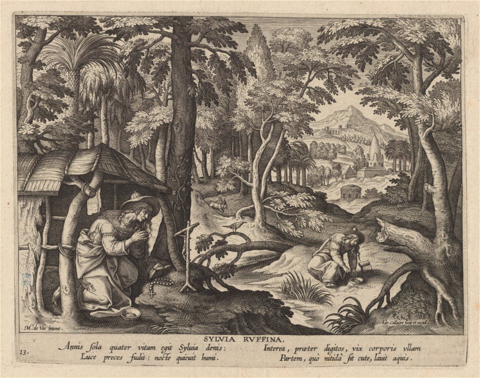 Sylvia Ruffina print by Maerten de Vos, S.I 813, Prints Department, Royal Library of Belgium